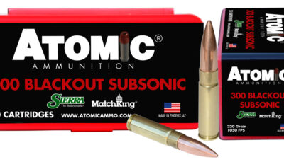 Atomic Ammunition 00465 Rifle Subsonic 300Blackout 220gr Hollow Point Boat Tail 50 Per Box/10 Case