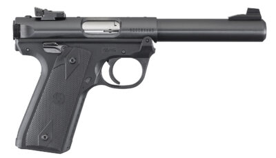 Ruger 40107 Mark IV 22/45 22 LR 10+1 5.50" Bull Barrel, Blued Steel Slide & Frame, Checkered 1911-Style Panel Grip