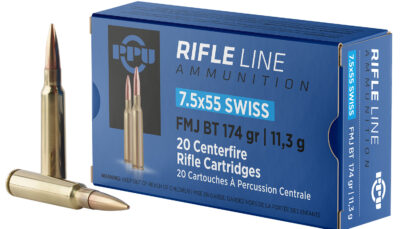 PPU PP7SF Metric Rifle  7.5x55mmSwiss 174gr Full Metal Jacket Boat Tail 20 Per Box/10 Case