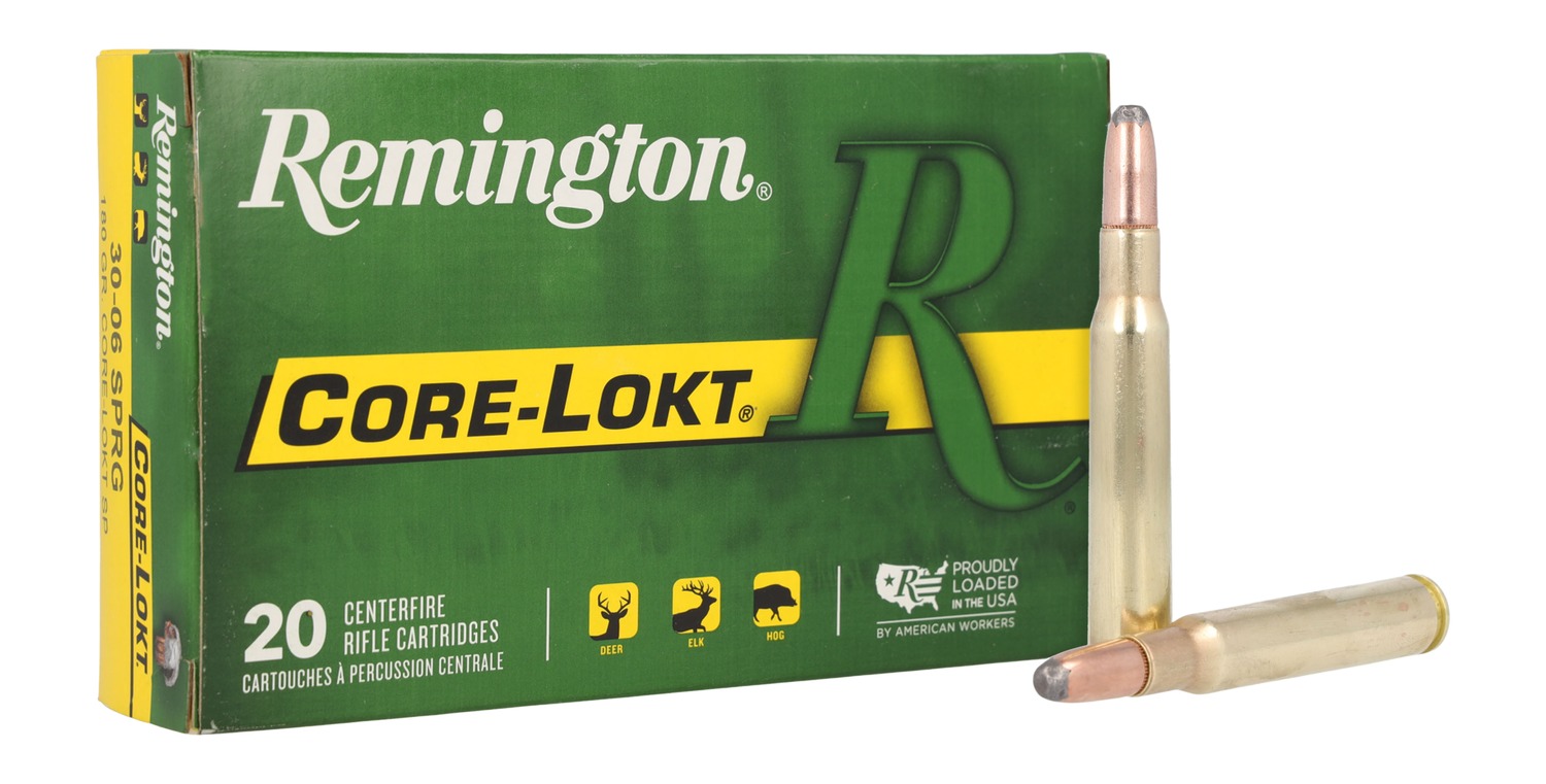 Remington Ammunition 21407 Core-Lokt 30-06Springfield 180gr Soft Point Core-Lokt 20 Per Box/10 Case