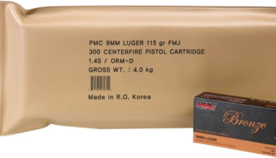 PMC 9ABP Bronze Battle Pack 9mmLuger 115gr Full Metal Jacket 300 Per Box/3 Case