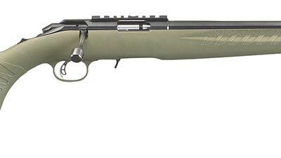 Ruger 8334 American Rimfire Sports South Exclusive Full Size 22 LR 10+1 18" Satin Blued Threaded Barrel & Alloy Steel Receiver w/Scope Rail, Green Fixed Synthetic Stock, Right Hand