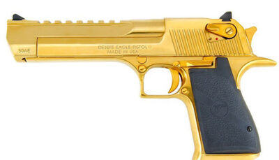 MR DESERT EAGLE 357MAG 6 TITAN GOLD TIGER BLEM