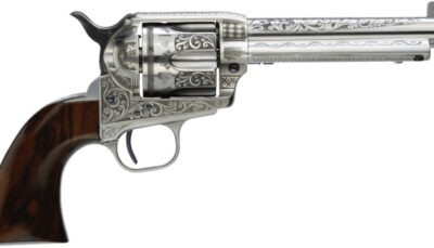 TF UBERTI 1873 CATTLEMAN 45LC 5.5 PHOTO ENGR WHT