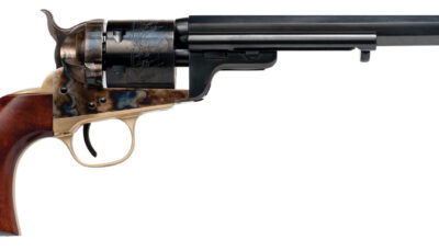 Cimarron CA925 1851 Richards-Mason 38 Special 6 Shot, 7.50" Blued Octagon Barrel & Cylinder, Color Case Hardened Steel Frame, Brass Bead Front Sight, Walnut Grip