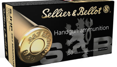 Sellier & Bellot SB357C Handgun  357Mag 158gr Semi Jacketed Hollow Point 50 Per Box/20 Case
