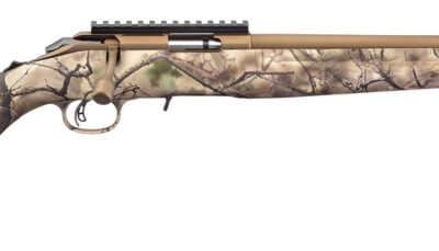 Ruger 8372 American Rimfire Full Size 22 LR 10+1 18" Bronze Cerakote Threaded Barrel & Alloy Steel Receiver w/Picatinny Rail, Go Wild Camo I-M Brush Fixed Synthetic Stock Right Hand