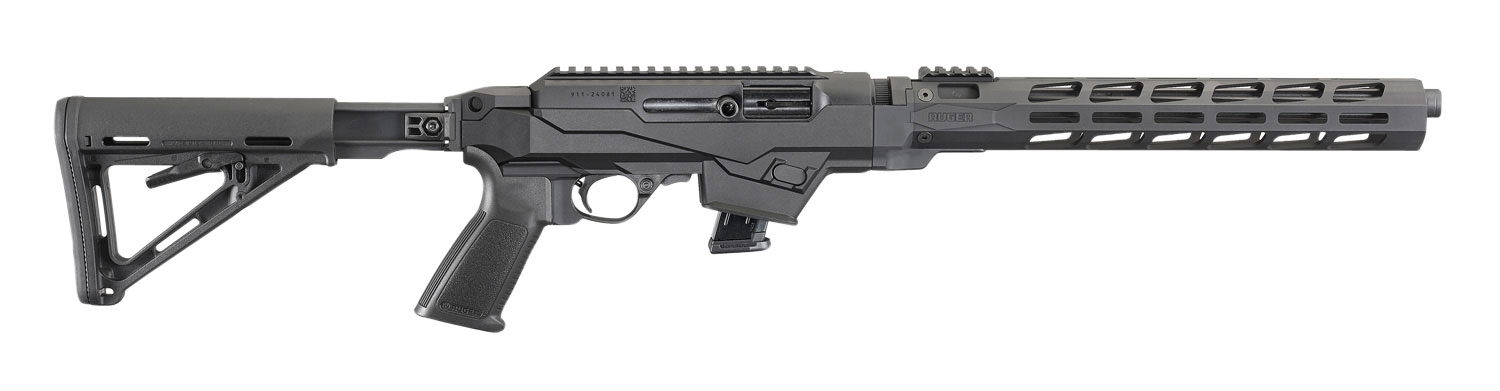 Ruger 19126 PC Carbine *State Compliant 9mm Luger 10+1 16.12" Fluted Barrel, Type III Hard Coat Anodized Aluminum Alloy Receiver, Fixed Magpul MOE Stock, M-Lok Accessory Slots, Optics Ready