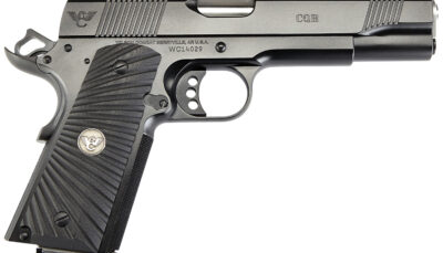 Wilson Combat CQBFS9 1911 CQB Full Size Frame 9mm Luger 10+1 5" Match Grade Barrel, Black Serrated Carbon Steel Slide, Black Armor-Tuff Carbon Steel Frame w/Beavertail, Black G10 Starburst Grip