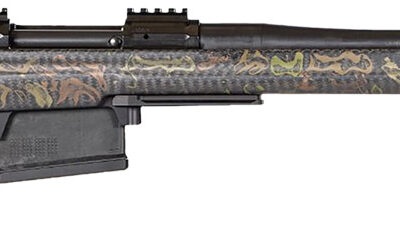 Geissele Automatics 08-538 King Hunter  7mm BC 20" Black Cerakote Threaded Barrel, Black Nitride Receiver w/Picatinny Rail, Geissele Camo Manners Long Range Hunter Carbon Fiber Stock