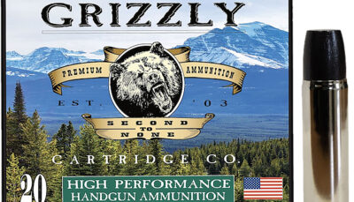 Grizzly Ammo GC44M+P1   44RemMag+P+ 355gr Wide Long Nose Gas Check 20 Per Box/10 Case
