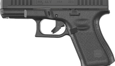 Glock UV4450101 G44 V Compact 22 LR 10+1 4.02" Black GMB Barrel, Matte Black Serrated Slide, Black Polymer Frame w/Accessory Rail, Interchangeable Backstrap Grip