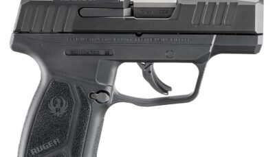 Ruger 3523 Max-9 w/Optic Compact 9mm Luger 12+1 3.20" Black Oxide Alloy Steel Barrel & Serrated w/Optic Slide, Black Polymer Frame, Textured Grip, Ruger ReadyDot Micro Reflex Sight, Shield RMSc/JPoint