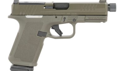 Ruger 19440 RXM Sports South Exclusive Compact 9mm Luger 15+1 4" Black FNC Nitride Threaded Barrel, OD Green Alloy Steel Optic Ready/Serrated Slide, OD Green Polymer Frame w/Accessory Rail, Textured