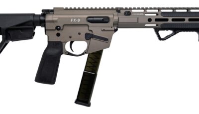 Freedom Ordance FX9P10E-FDE FX9P Elite 9mm Luger 10" Black Nitride Threaded Barrel, Flat Dark Earth Anodized Aluminum Receiver w/Picatinny Rail, M-LOK Handguard, Black Polymer SB Tactical SBA5 Brace,