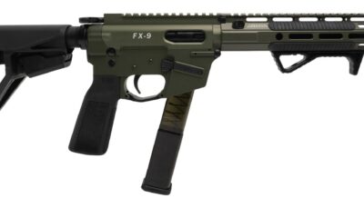 Freedom Ordance FX9P10E-ODG FX9P Elite 9mm Luger 10" Black Nitride Threaded Barrel, OD Green Anodized Aluminum Receiver w/Picatinny Rail, M-LOK Handguard, Black Polymer SB Tactical SBA5 Brace, Black P