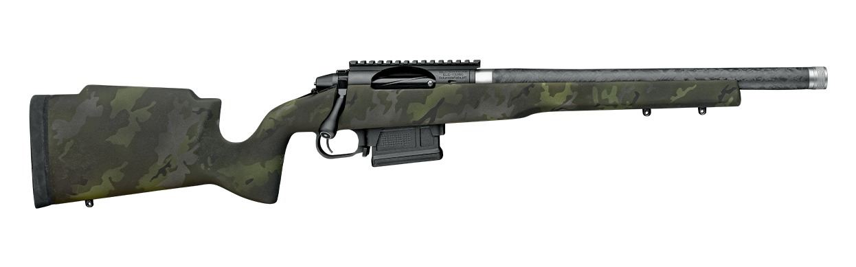 Proof Research 150764 Elevation 2.0 6.5 PRC 3+1 20" Carbon Fiber Match Grade Threaded Barrel, Black Receiver w/Picatinny Rail, Midnight Camo Fixed Carbon Fiber Stock, Right Hand