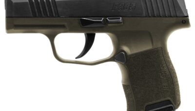 Sig Sauer 365-9-BXR3-FS P365 Fortunate Son 9mm Luger 10+1 3.10" Black DLC Barrel, Black Nitron Stainless Steel Optic Ready/Serrated Slide, OD Green Cerakote Stainless Steel Frame w/Accessory Rail, Pol