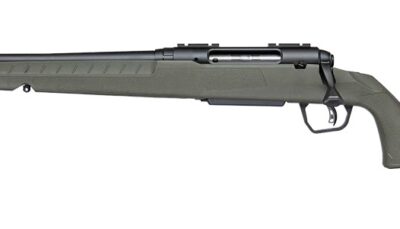 Savage Arms 33145 Axis 2 270 Win 4+1 20" Matte Black Carbon Steel Threaded Barrel, Drilled & Tapped Receiver, OD Green Fixed w/Pistol Grip Synthetic Stock, Left Hand