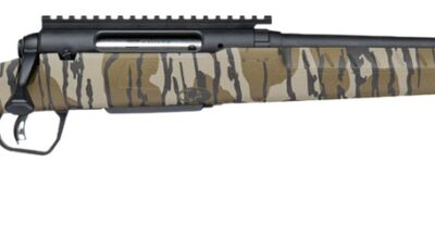 Savage Arms 33304 Axis 2 Pro 7mm-08 Rem 4+1 20" Black Cerakote Carbon Steel Spiral Fluted Threaded Barrel & Receiver w/Picatinny Rail, Mossy Oak Original Bottomland Fixed w/Pistol Grip Synthetic Stock
