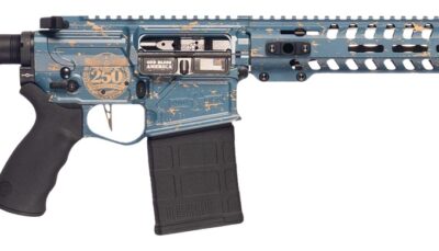 Patriot Ordnance Factory 02552 Rogue 250th Anniversary Limited Edition 308 Win 20+1 12.50" Match Grade Barrel, America 250 Cerakote Aluminum Receiver w/Picatinny Rail, M-LOK Handguard, Black Polymer S