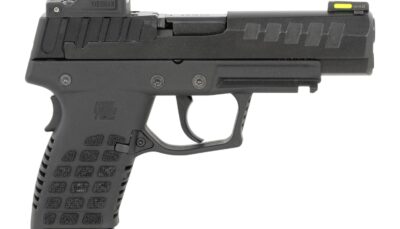 Kel-Tec P15BLKOPTIC P15 w/Optic Compact Frame 9mm Luger 15+1 4" Black Nitride Steel Optic Ready Slide, Black Polymer Frame w/Picatinny Rail, Black Stippled Grip, Ambidextrous, Viridian Optic