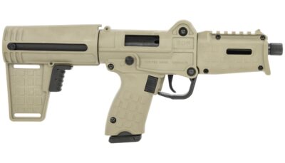 Kel-Tec SDP9TAN SUB SDP 9mm Luger 17+1 6" Threaded Barrel, Polymer Receiver w/Picatinny Rail, Polymer Folding Pistol Brace, Polymer Grip