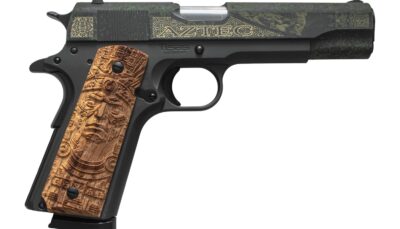 Tisas Arms Customs 10100518AA6 1911 A1 Service Aztec Sports South Exclusive 45 ACP 7+1 5" Carbon Steel Serrated Slide & Frame w/Beavertail