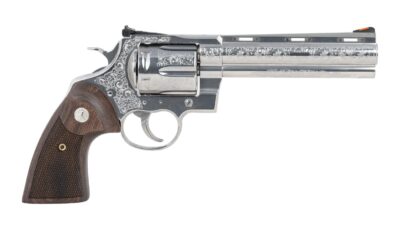 Colt Mfg ANACONDASP6RTSSEG Anaconda Sports South Exclusive 44 Mag 6 Shot 6" Stainless Steel Barrel, Cylinder & Frame, Walnut Grip, Transfer Bar Safety, Exposed Hammer