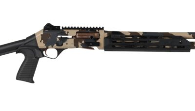 Panzer Arms PAM4CSSFCTMFSS M4 Speed Pro 12 Gauge Semi-Auto 3" 5+1 18.50" FDE Scorpion Camo w/Titanium Accents Ported Barrel & Aluminum Receiver w/Picatinny Rail, M-LOK Handguard, FDE Scorpion Camo Ske