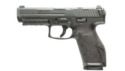 HK 81001245 VP9 A1 F-B Full Size Frame 9mm Luger 10+1 4.50" Steel Optic Ready Slide, Black Polymer Frame w/Picatinny Rail, Interchangeable Backstrap Grip