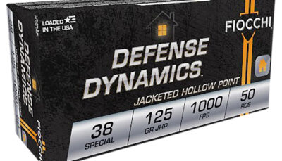 Fiocchi 38F Defense Dynamics  38Special 125gr Jacketed Hollow Point 50 Per Box/20 Case