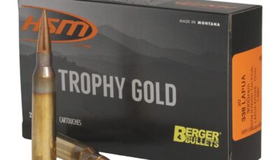 HSM 338LAP300OTM68 Trophy Gold Extended Range 338 Lapua Mag 300 gr Berger Hybrid Tactical Open Tip Match 20 Per Box/ 20 Case