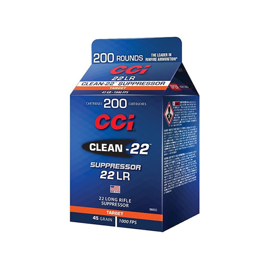 CCI 22LR SUPPRESSOR CLEAN 45GR LRN 200/10
